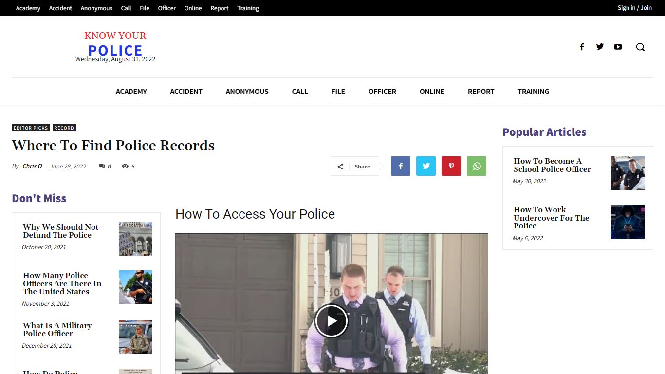 Where To Find Police Records - KnowYourPolice.net