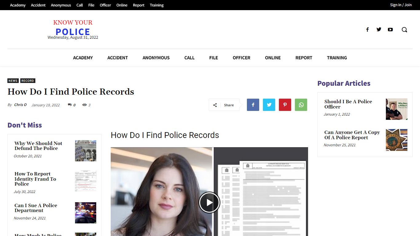 How Do I Find Police Records - KnowYourPolice.net